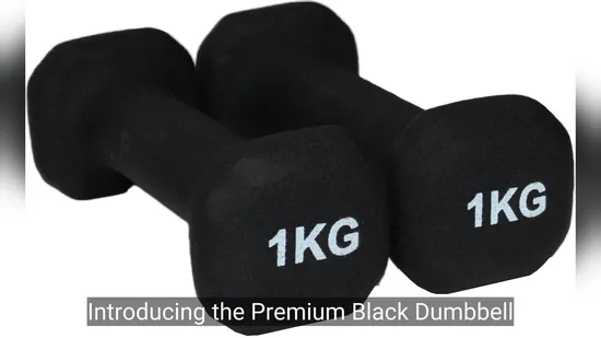Premium Vinyl Coated Black Dumbbell Set for Home Fitness