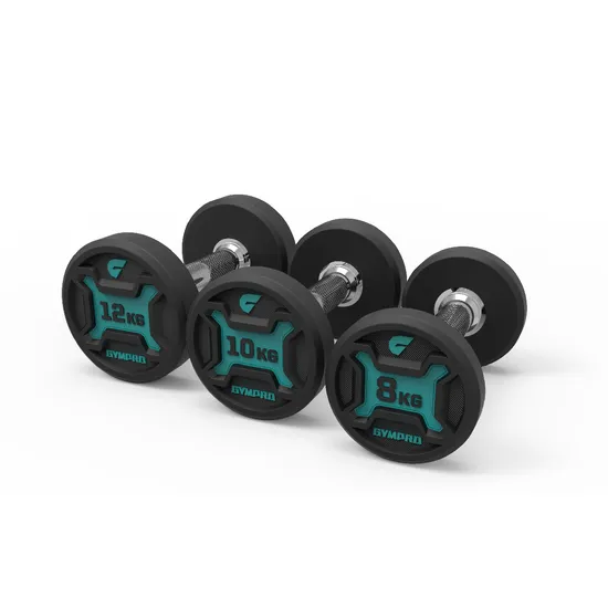 Gympro Wholesale OEM High Quality Commercial Gym PU Dumbbell Weightlifting CPU Dumbbell for Exercise Muscle