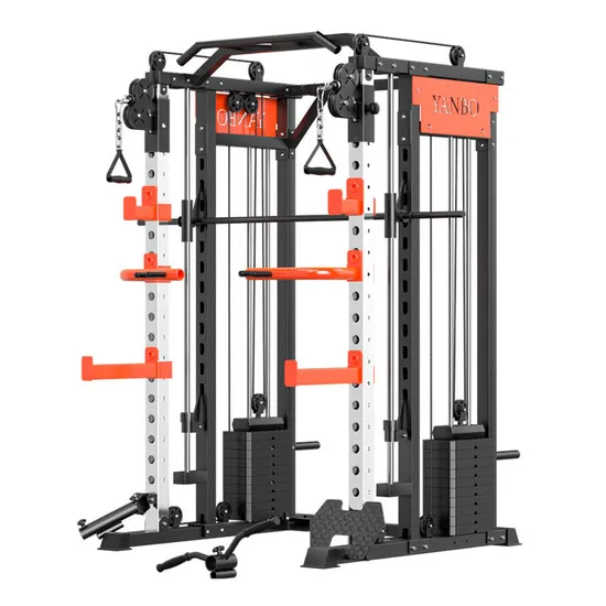 Smith Machine Multi Functional Gym Equipment Squat Rack with Weight Stacks