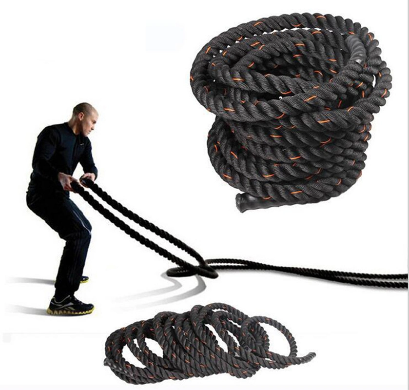 Heavy Duty Workout Gym Battle Rope Strength Training Equipment for Cardio Vascular Exercises, Indoor and Outdoor Trainings 20-FT 30-FT 40-FT 50-FT Esg13079