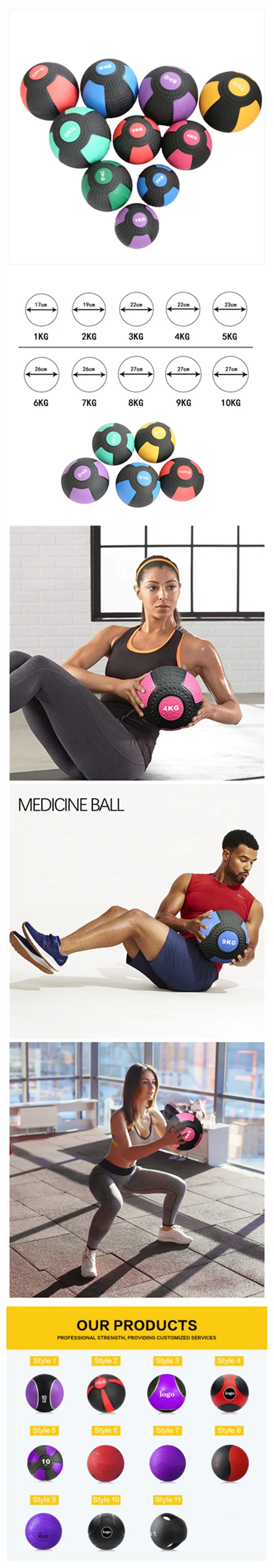 Body Building Strength Gym Exercise Fitness Soft Weighted Medicine Ball Cross-Training Wall Balls Medicine Rubber Weight Slam Ball Wall Ball