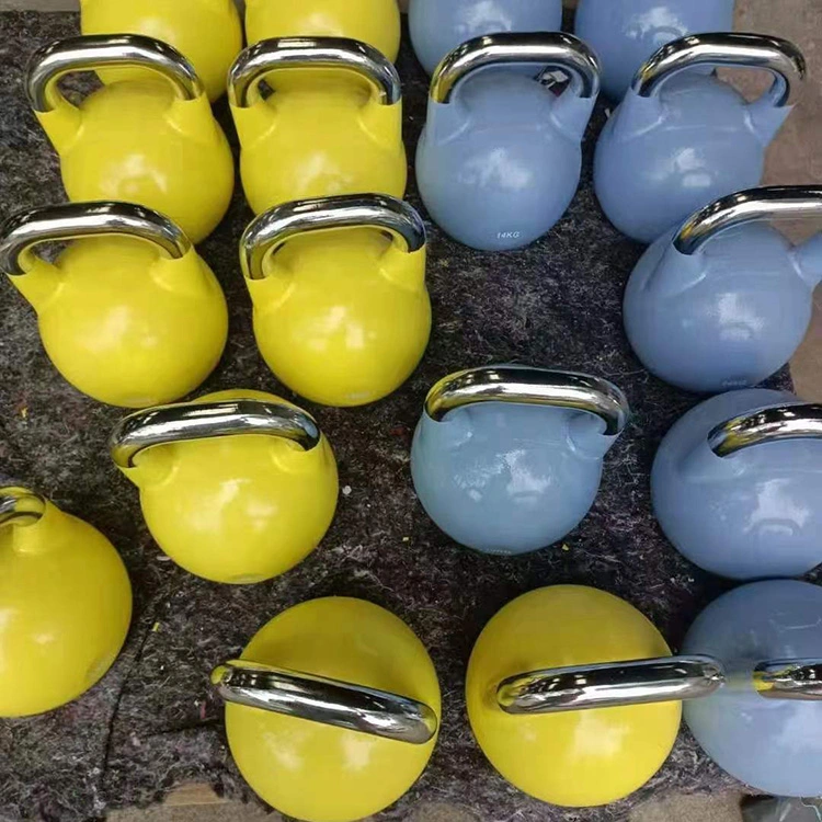 China Cheap Price Color Powder Painted Cast Iron Gym Power Equipment Multifunctional Fitness Kettlebell