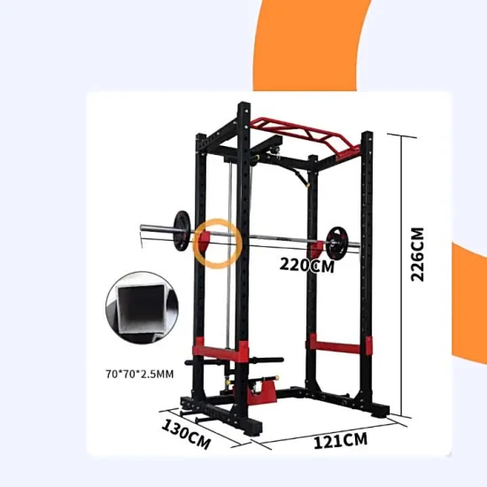 Home Fitness Adjustable Power Rack Functional Trainer Gym Fitness Equipment Folding Squat Rack