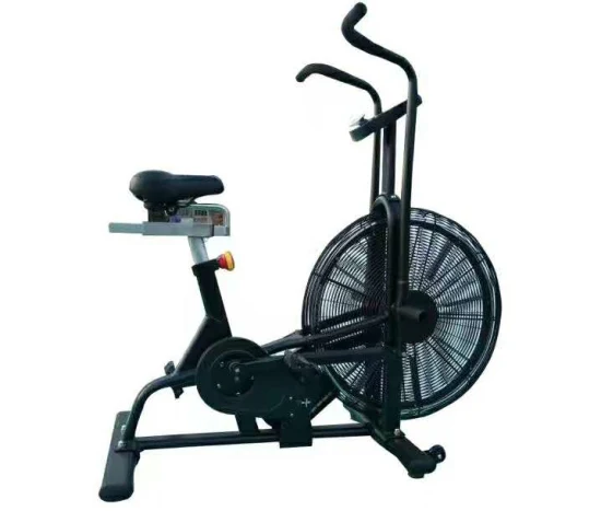 Black Fitness Air Bike with Unlimited Resistance for Gym