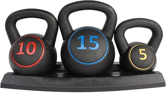 Versatile Vinyl Coated Cement Kettlebell Set for Home Workouts 