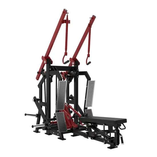 New Design New Gym Equipment Plate Loaded Commercial Strength Training Lat Pulldown & Long Row Superset Machine for Training Back 