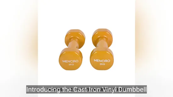 Durable Cast Iron Vinyl Dumbbell Set for Home Fitness 