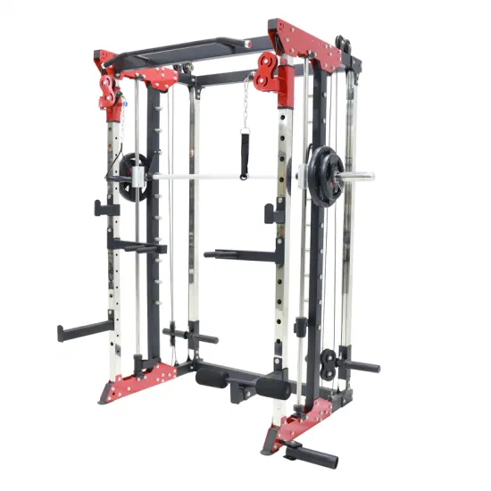 Commercial Strength Training Power Rack Squat Cage, Q235 Steel, 180 Max User Weight, Model 005, Multi Gym Fitness Equipment